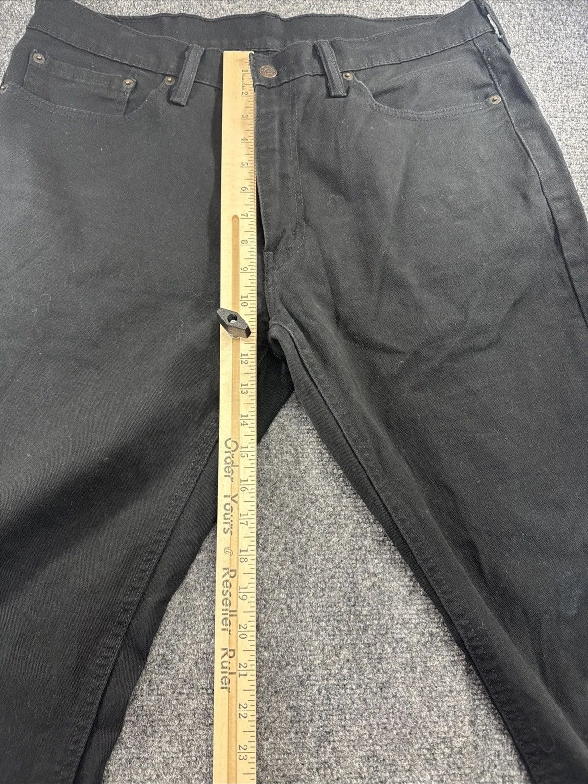 Levi's 541 Athletic Taper Jeans Men W34 L32 Black Distressed Denim