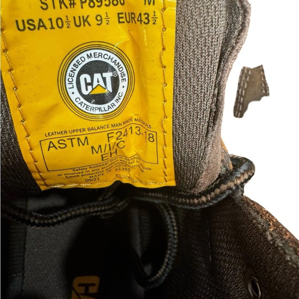 Caterpillar P89588 Steel Toe Work Boots Men’s 10 Brown Leather Thinsulate BNWOB