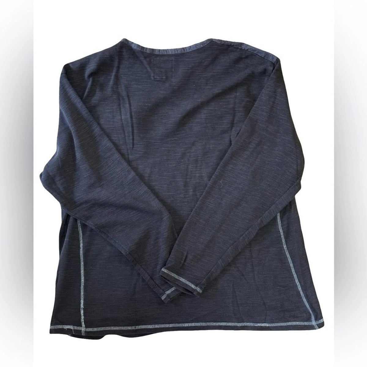 Colours by Alexander Julia Henley Shirt Men’s 2XL Navy Long Sleeve Double Pocket