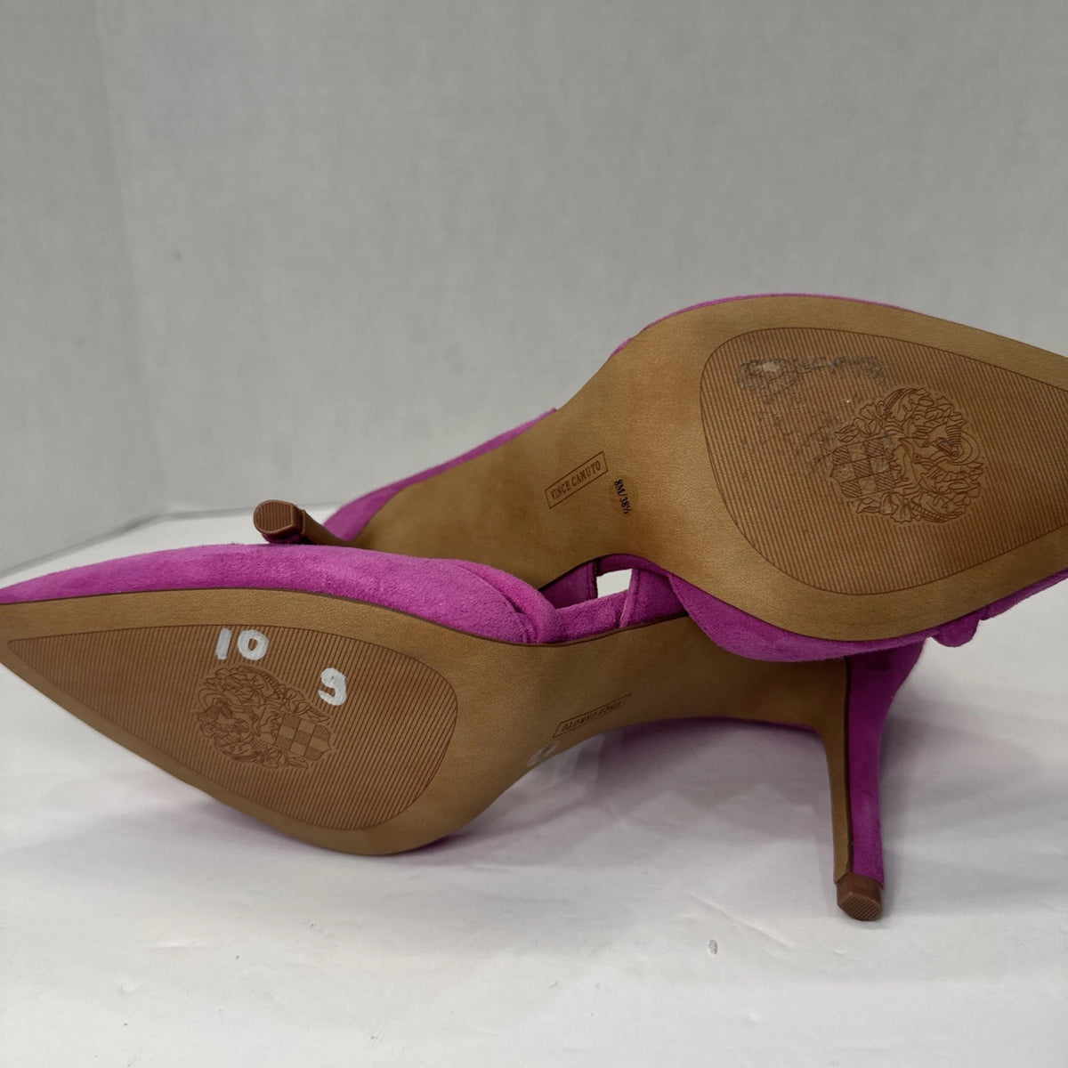 Vince Camuto Womens 8 Fuchsia Pink Suede D’Orsay Pointed Toe Stiletto Pumps