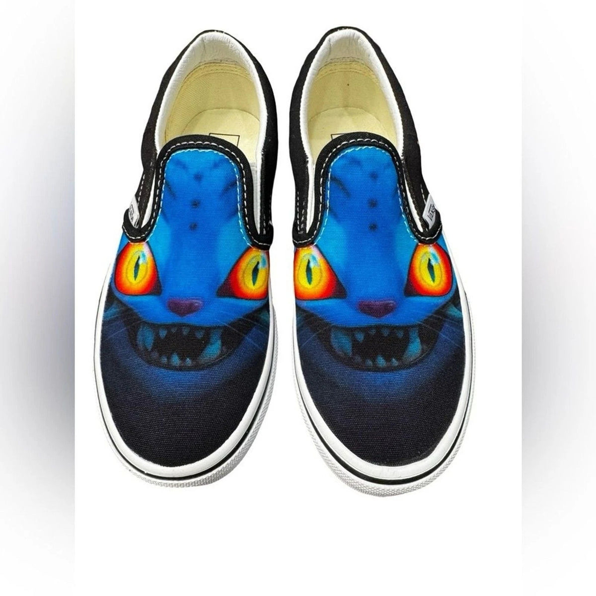 Vans KPop Demon Hunters Slip-On Kids 1 Little Kids Black Blue BNIB