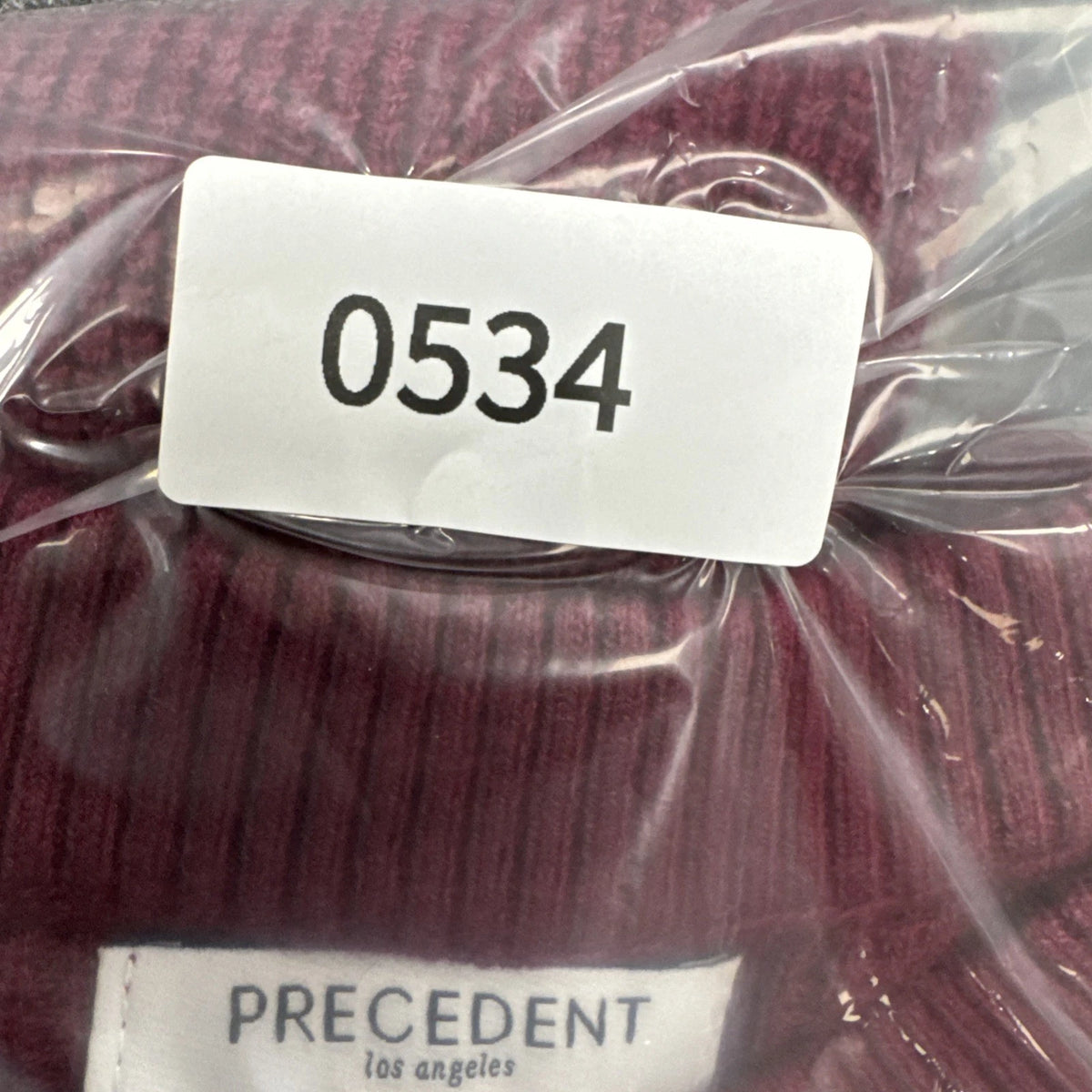 Precedent Los Angeles Cashmere Blend Sweater S Burgundy Crewneck Quiet Luxury