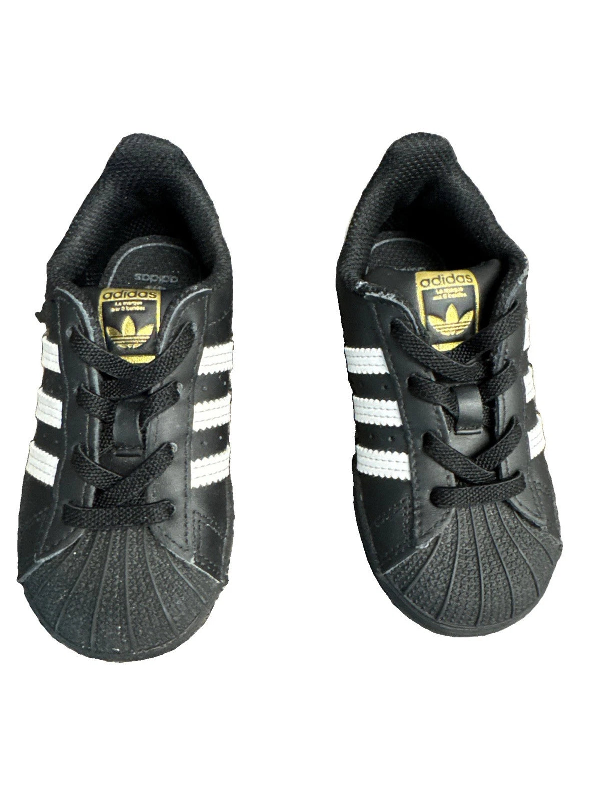 Adidas Superstar Toddler Sneakers Black White Size 7K Excellent No Box