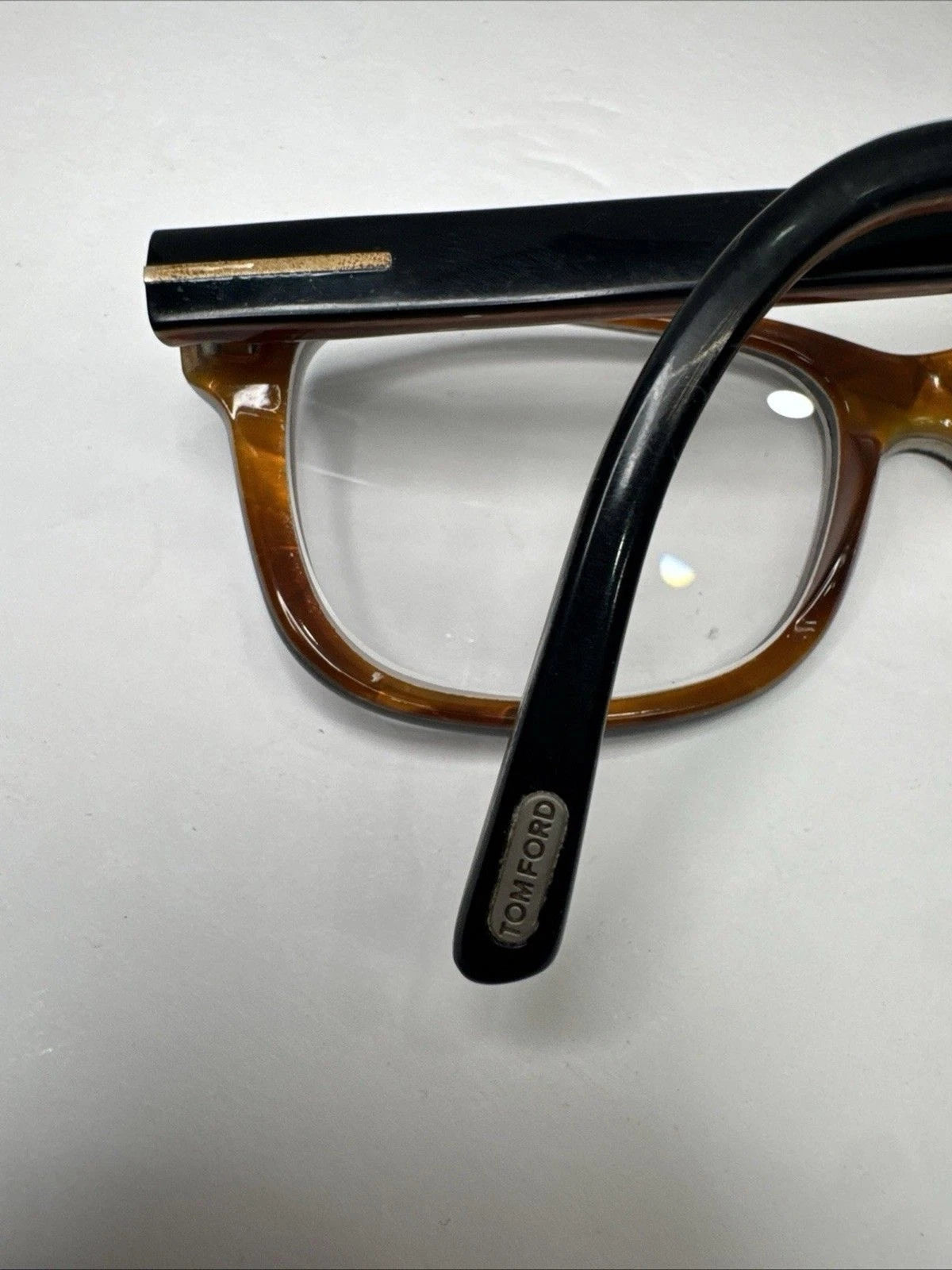 Tom Ford TF5163 005 Eyeglasses Black Havana 55-17-145 Italy Case EUC