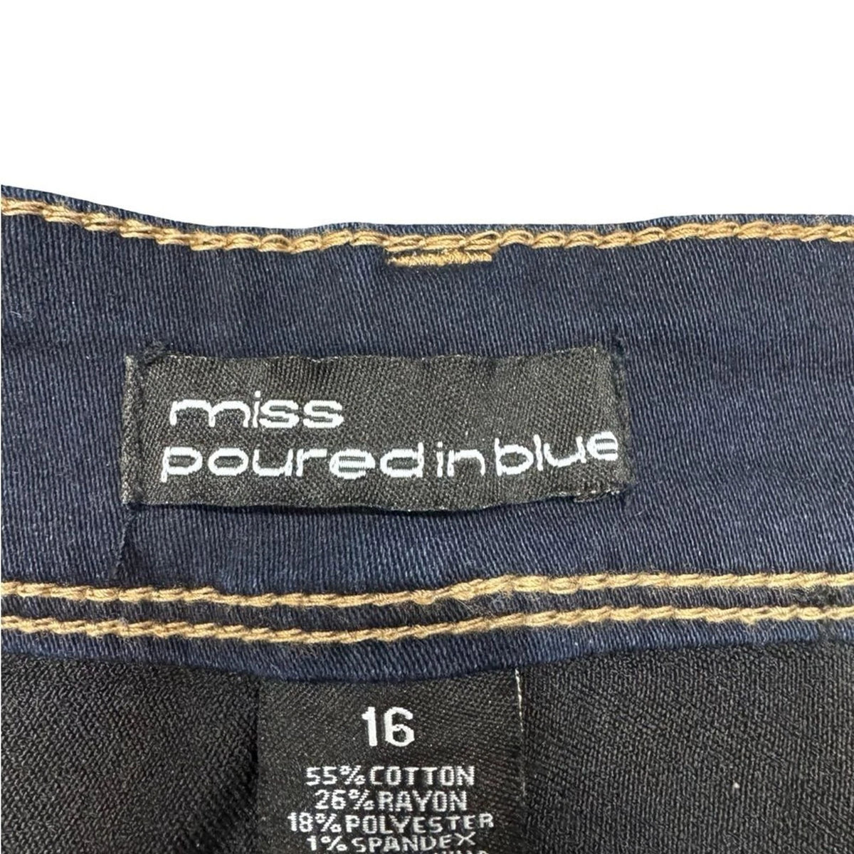 Miss Poured Skinny Jeans Women's Size 16 Dark Wash Stretch Denim EUC