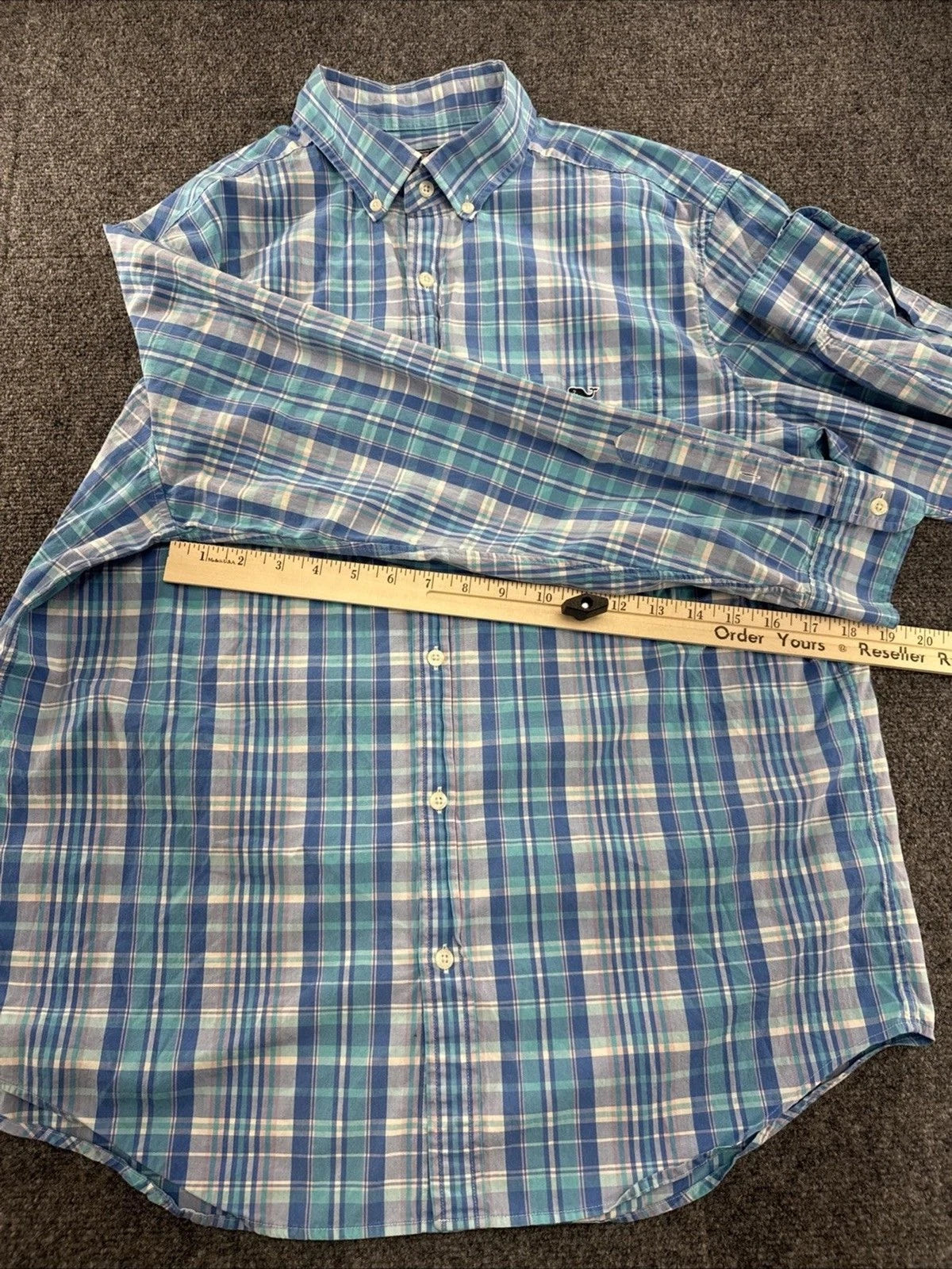 Vineyard Vines Classic Fit Tucker Shirt Blue Plaid Button Down Men’s Large