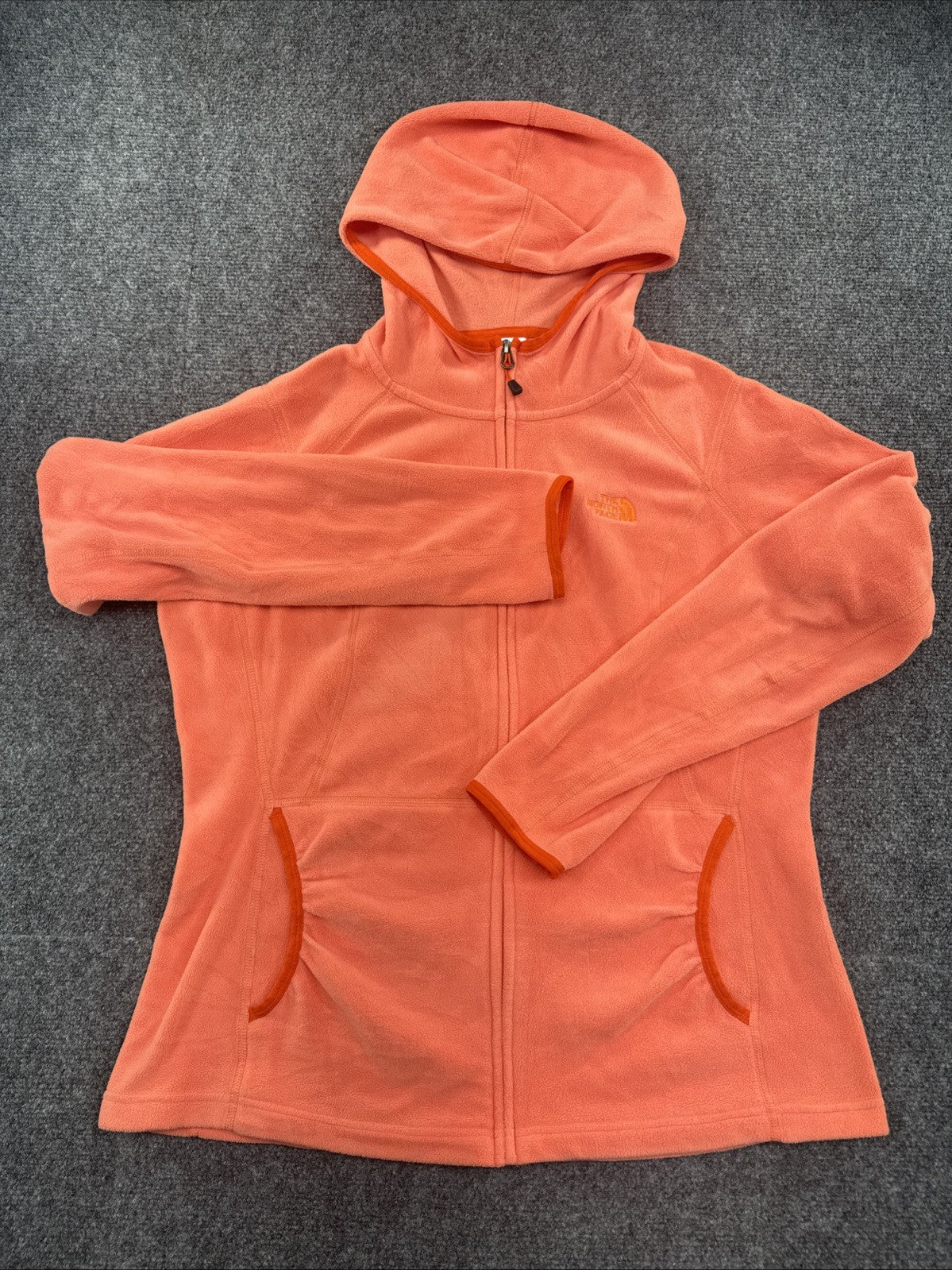The North Face Women’s Polartec Classic Fleece Hoodie Jacket Large Orange