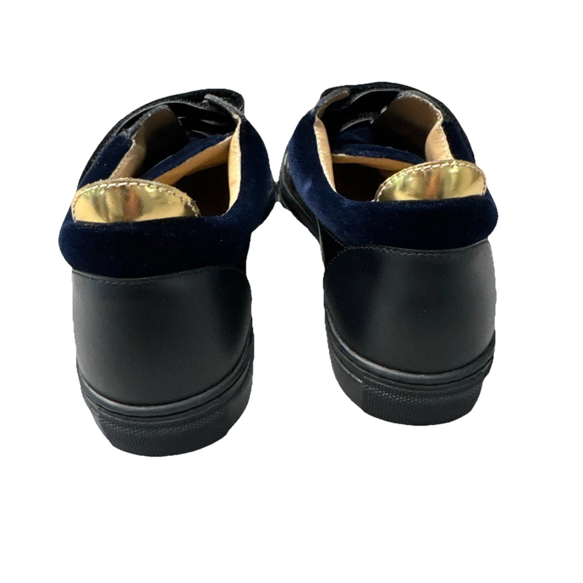 Giuseppe Zanotti Coby Sneakers Women EU 38 Navy Velvet Patent Leather Italy