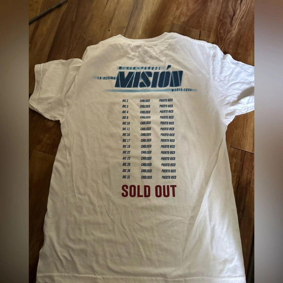Wisin Yandel La Ultima Mision Tour Tee White Mens large Concert Graphic Shirt