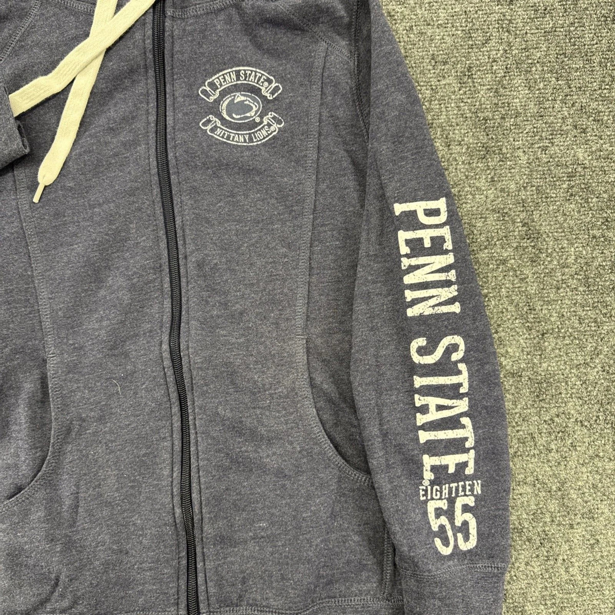 Penn State Nittany Lions Zip Hoodie Small Blue Champion Elite Full Zip NCAA