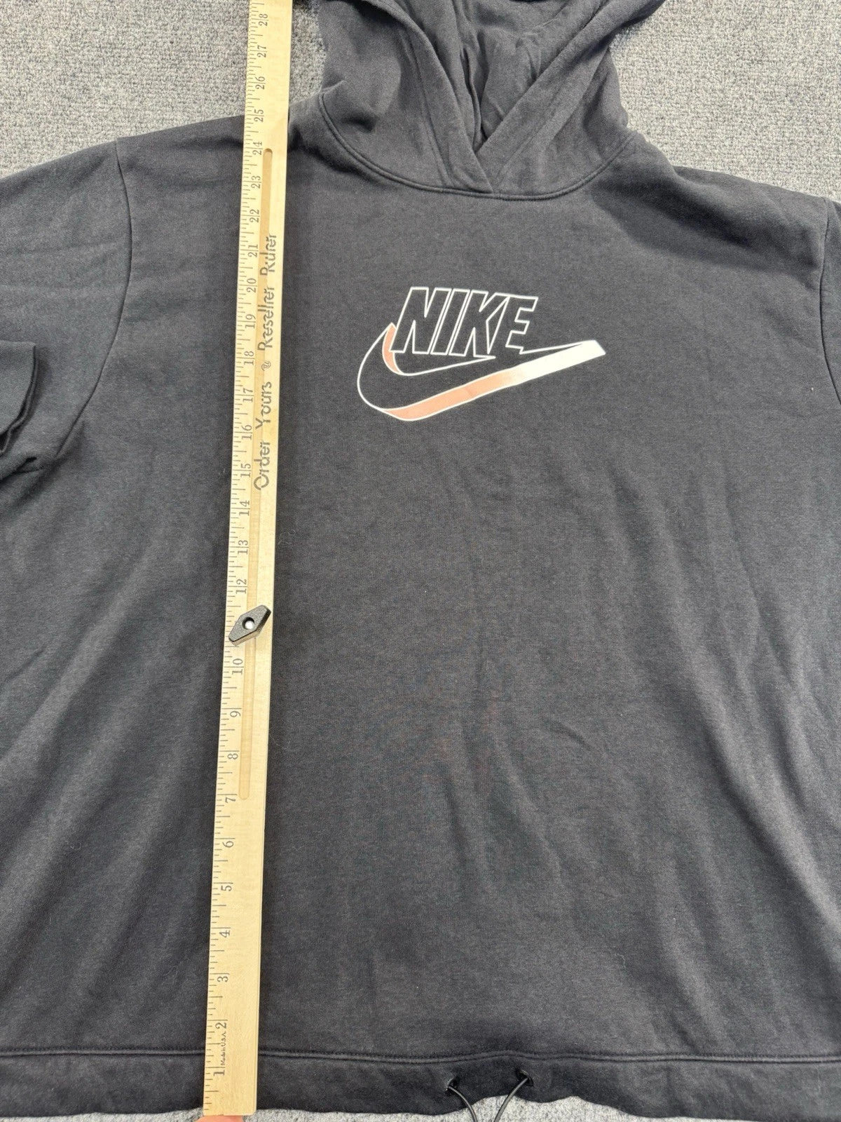 Nike Sportswear Easy Fleece Hoodie Women's XL Black Futura DD5780-010