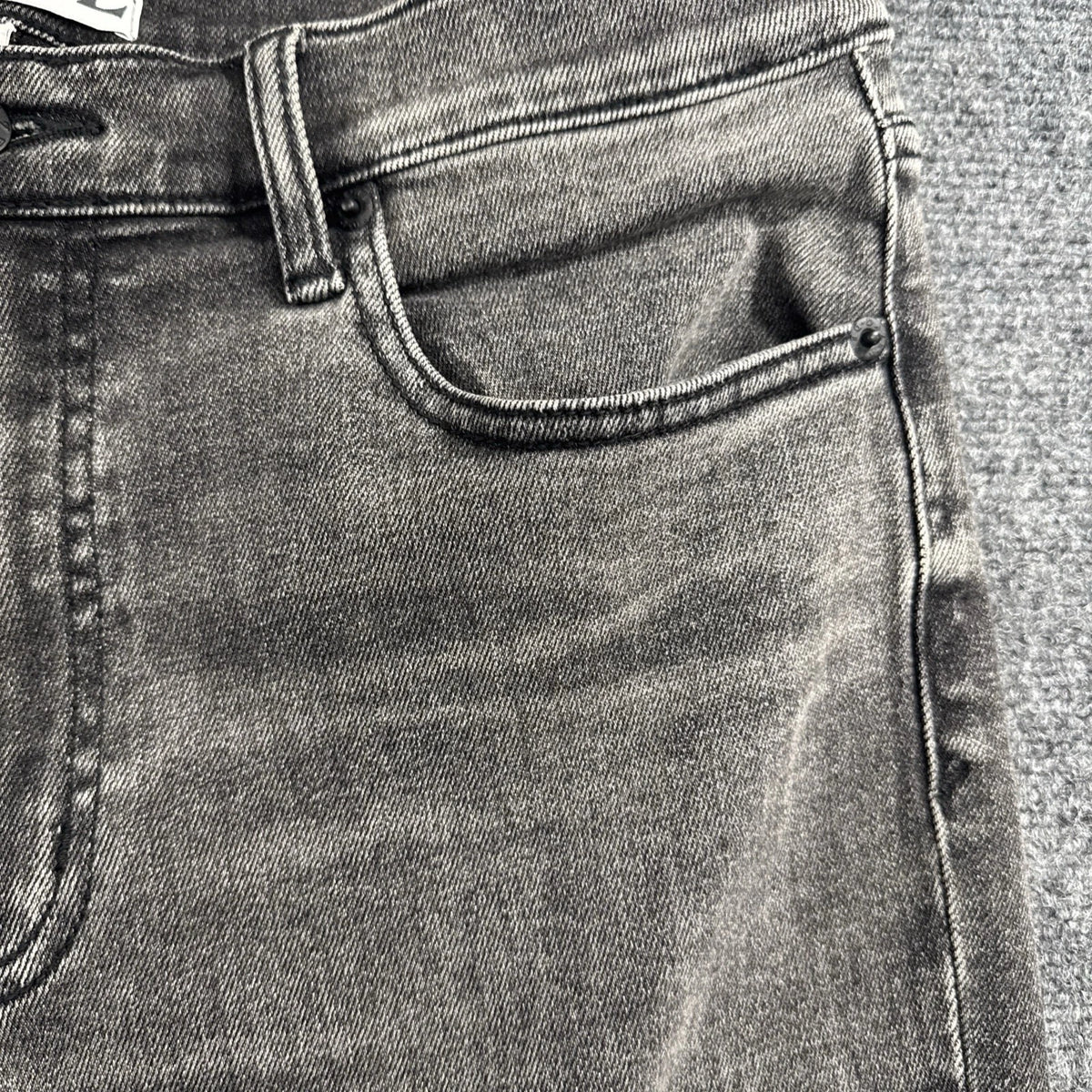 DAZE Denim Far Out High Rise Wide Leg Jeans Womens 30 Black Washed EUC Stretch