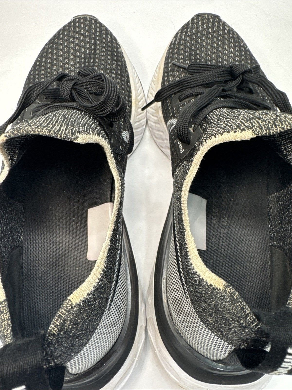 Nike React Infinity Run Flyknit Men 8.5 Black White Running Shoes CD4371-012