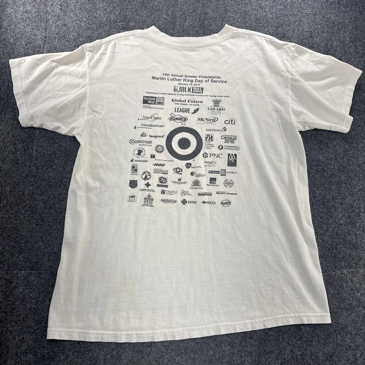 2010 MLK365 Martin Luther King Jr Day of Service Philadelphia T Shirt Large