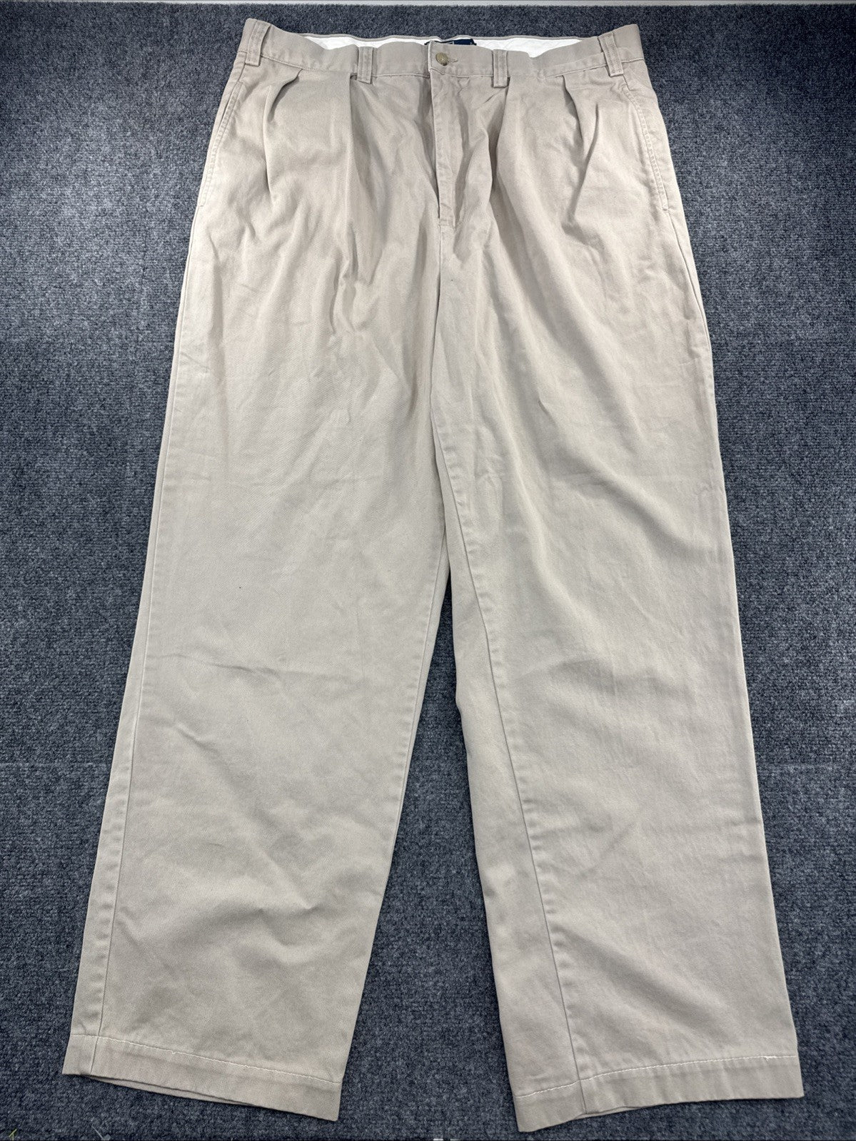 Vintage Polo Ralph Lauren Andrew Pants Men 38x30 Khaki Pleated Chino 90s