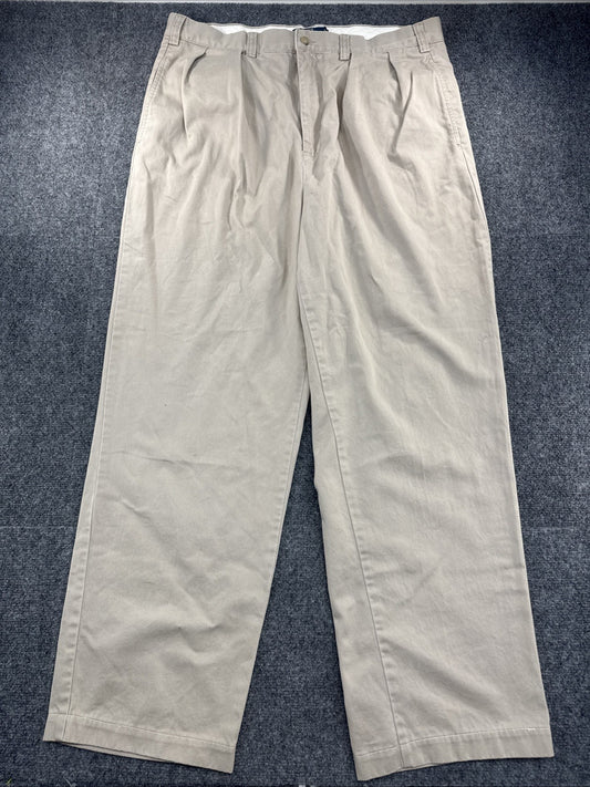 Vintage Polo Ralph Lauren Andrew Pants Men 38x30 Khaki Pleated Chino 90s