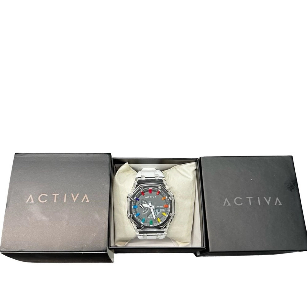Activa Kaleido x Invicta Men's 53mm Digital Chronograph Watch Silicone BNIB