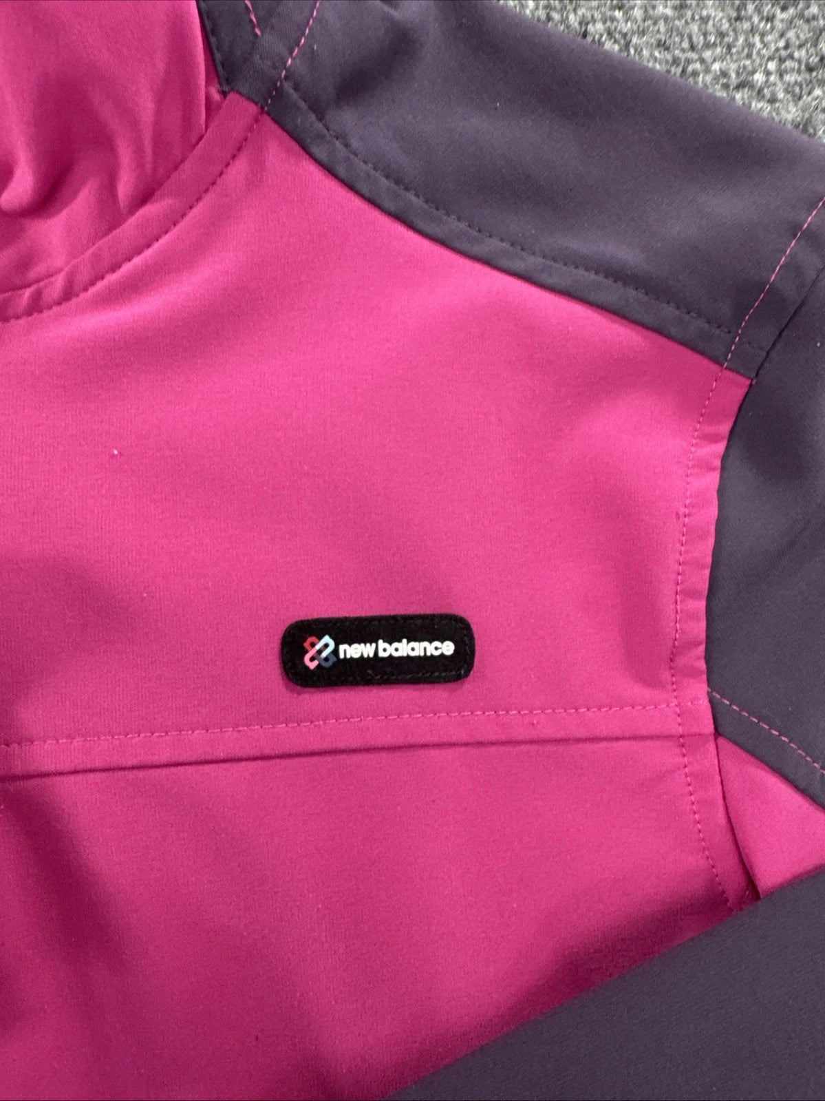 New Balance Womens S Pink Purple Softshell Full Zip Athletic Jacket WALJ6101