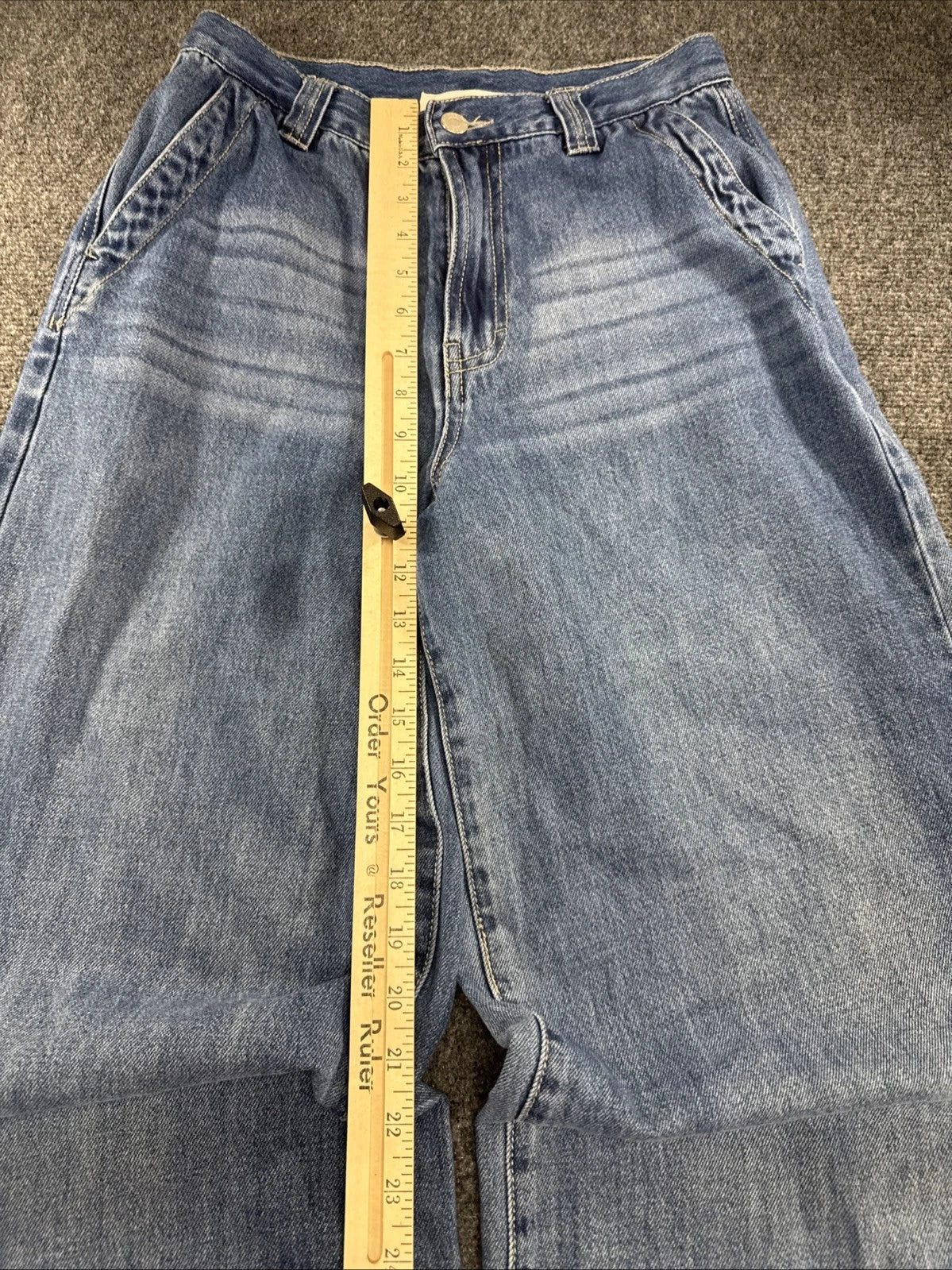 Habitual Womens Jeans 26 High Rise Wide Leg Palazzo Baggy Medium Wash Denim NEW
