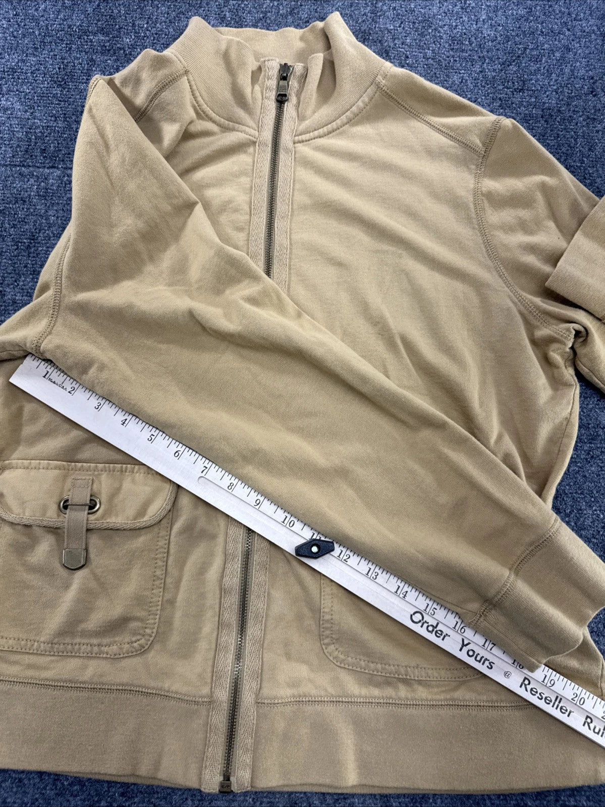 Lauren Jeans Co Ralph Lauren Womens XL Tan Cotton Utility Jacket Y2K