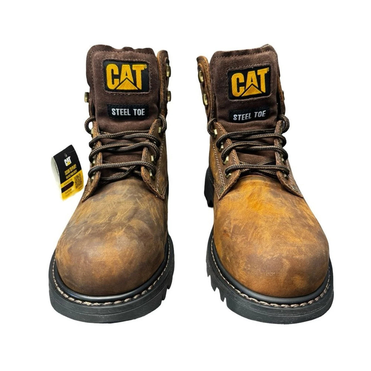 Caterpillar P89588 Steel Toe Work Boots Men’s 10 Brown Leather Thinsulate BNWOB