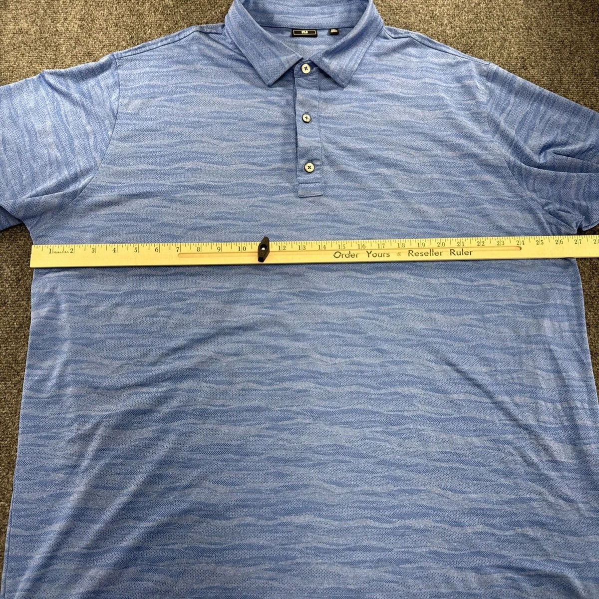 FootJoy Performance Golf Polo 2XL Light Blue Heathered Space Dye Short Sleeve