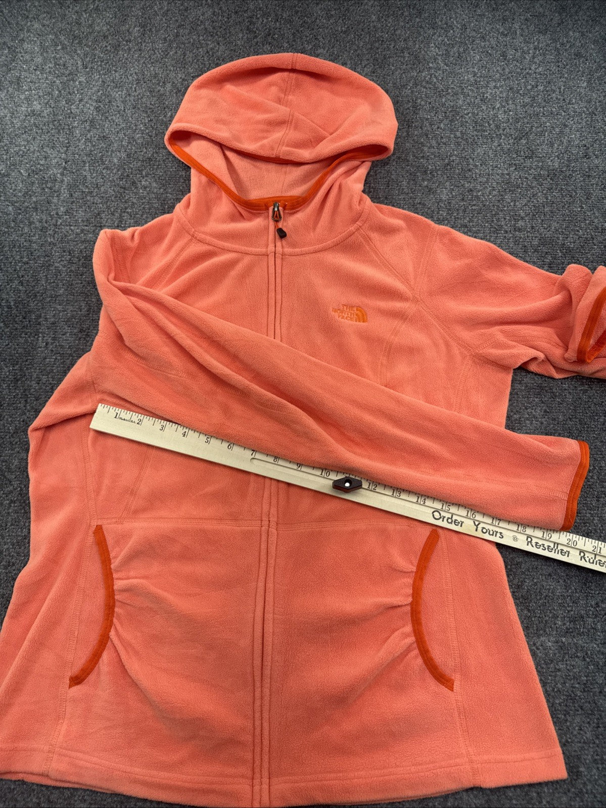 The North Face Women’s Polartec Classic Fleece Hoodie Jacket Large Orange