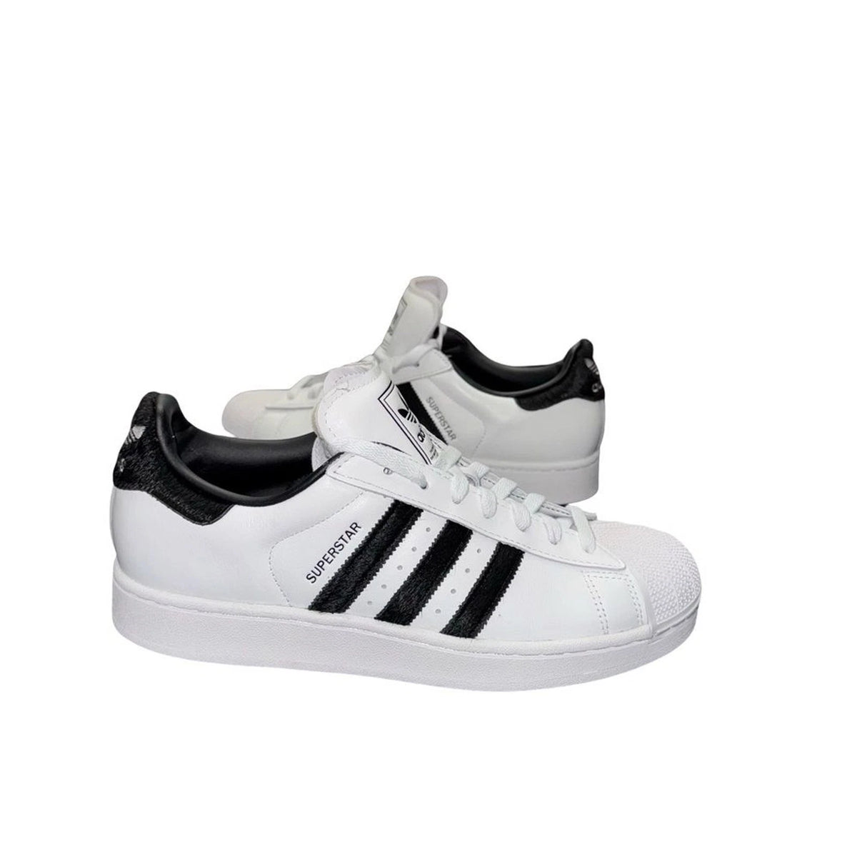 adidas Superstar II W Women’s 11 White Black Faux Fur Stripes IH9267 New