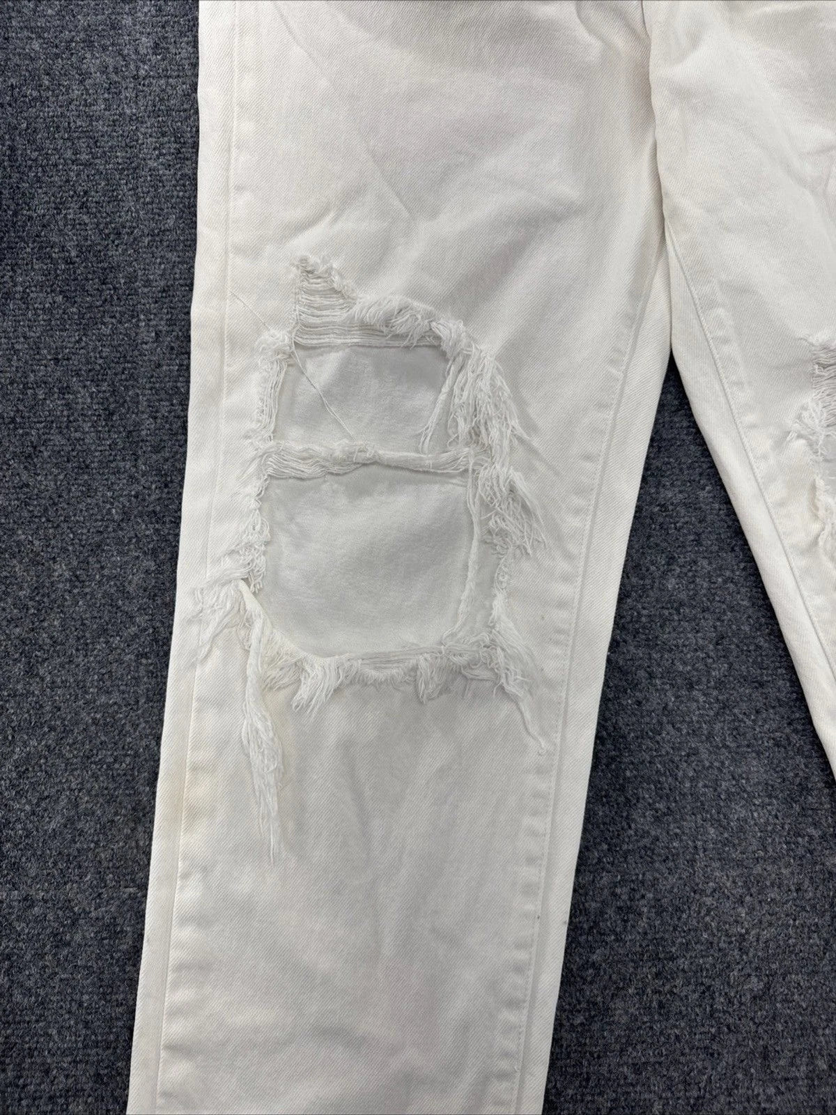 CARMAR Cargo Jeans Women 29 White Chain Utility Denim Y2K Streetwear