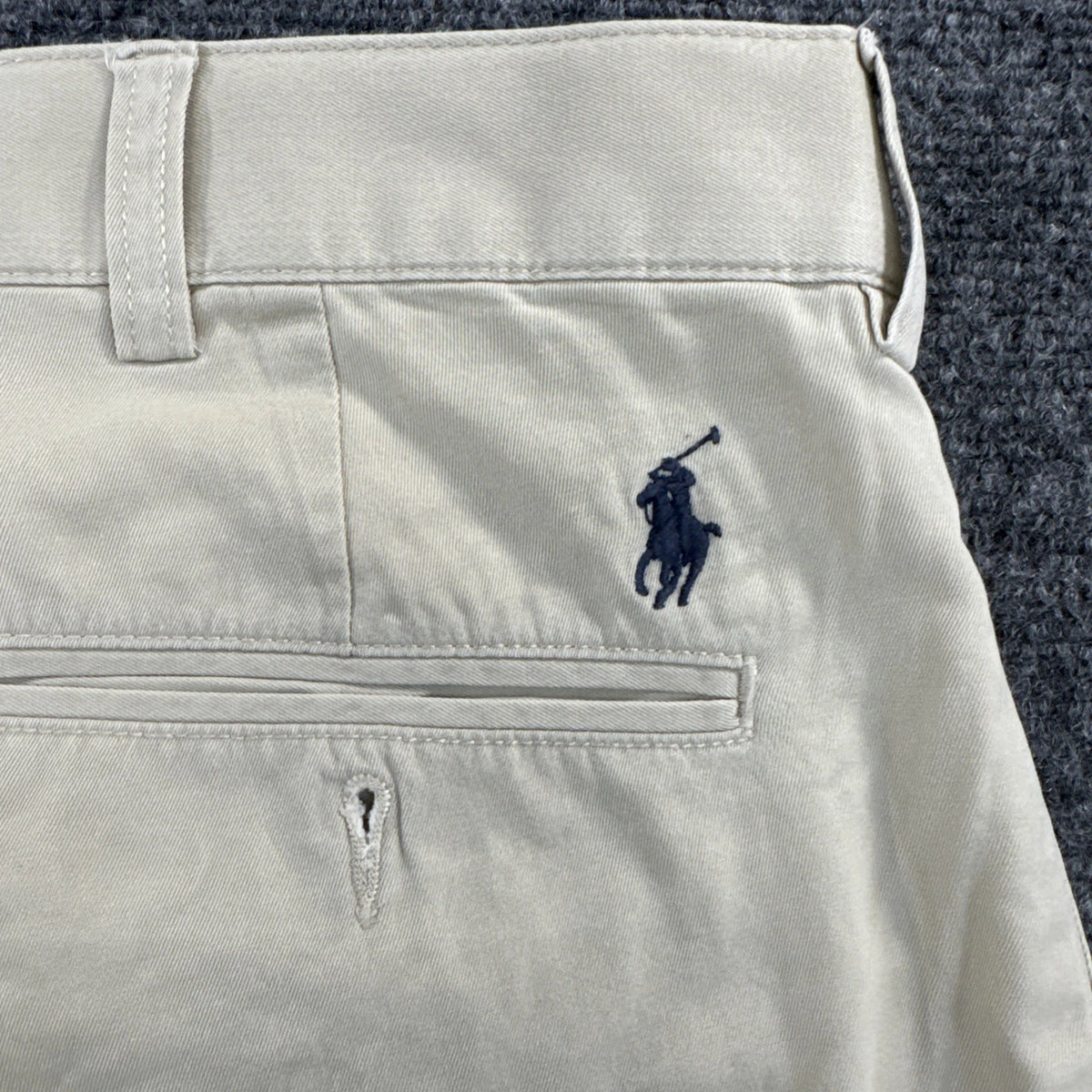 Polo Ralph Lauren Tyler Shorts Mens 38 Khaki Pleated Chino Cotton Pony Logo