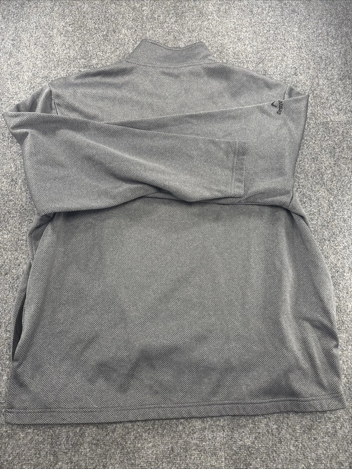 Callaway Golf Quarter Zip Pullover Men's Large Gray Textured Side Pockets