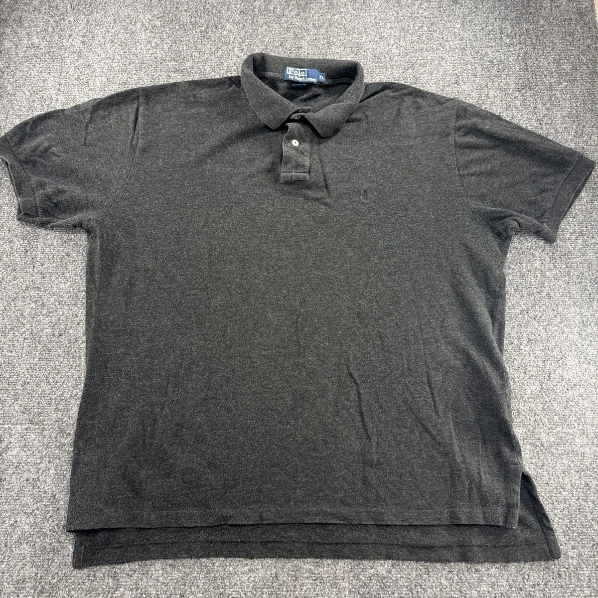 Vintage 90s Polo Ralph Lauren Polo Shirt Men’s XL Gray Made in Bolivia Pony Logo