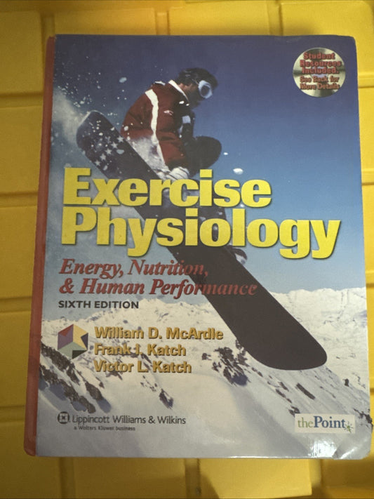 Exercise Physiology Energy, Nutrition, Performance Hard Cover EUC