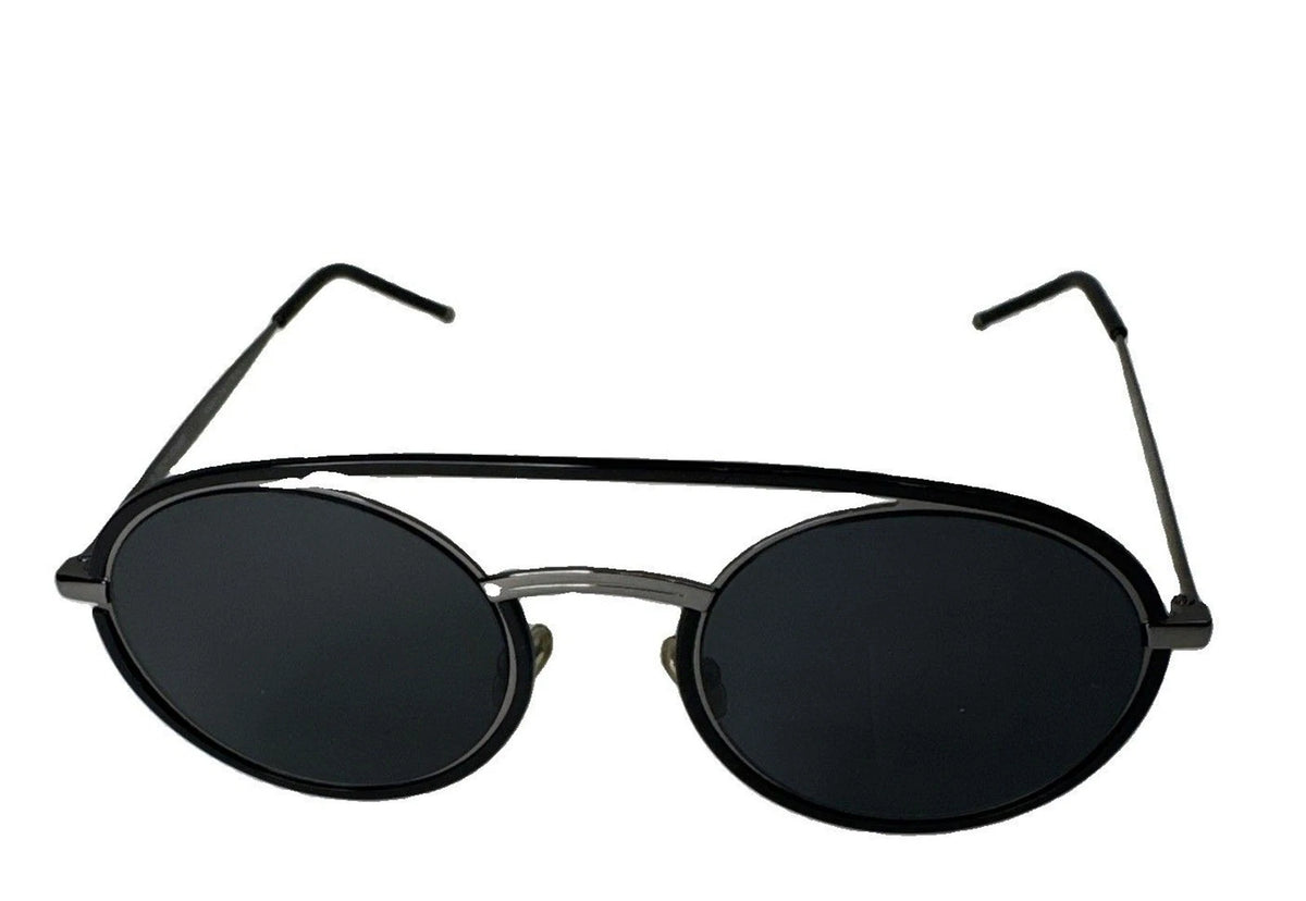 Dior Homme Synthesis 01 Sunglasses Black Round 51-22-155 w/ Case Box