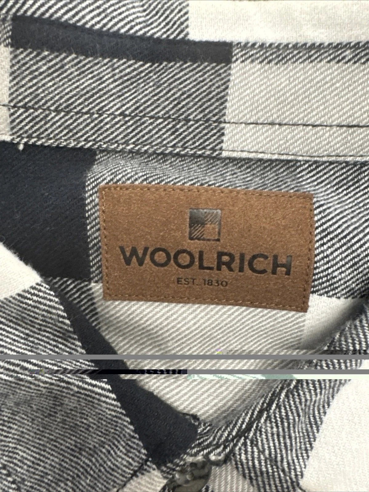 Woolrich Flannel Shirt Mens XXL Gray Black Buffalo Plaid Button Up BNWOT