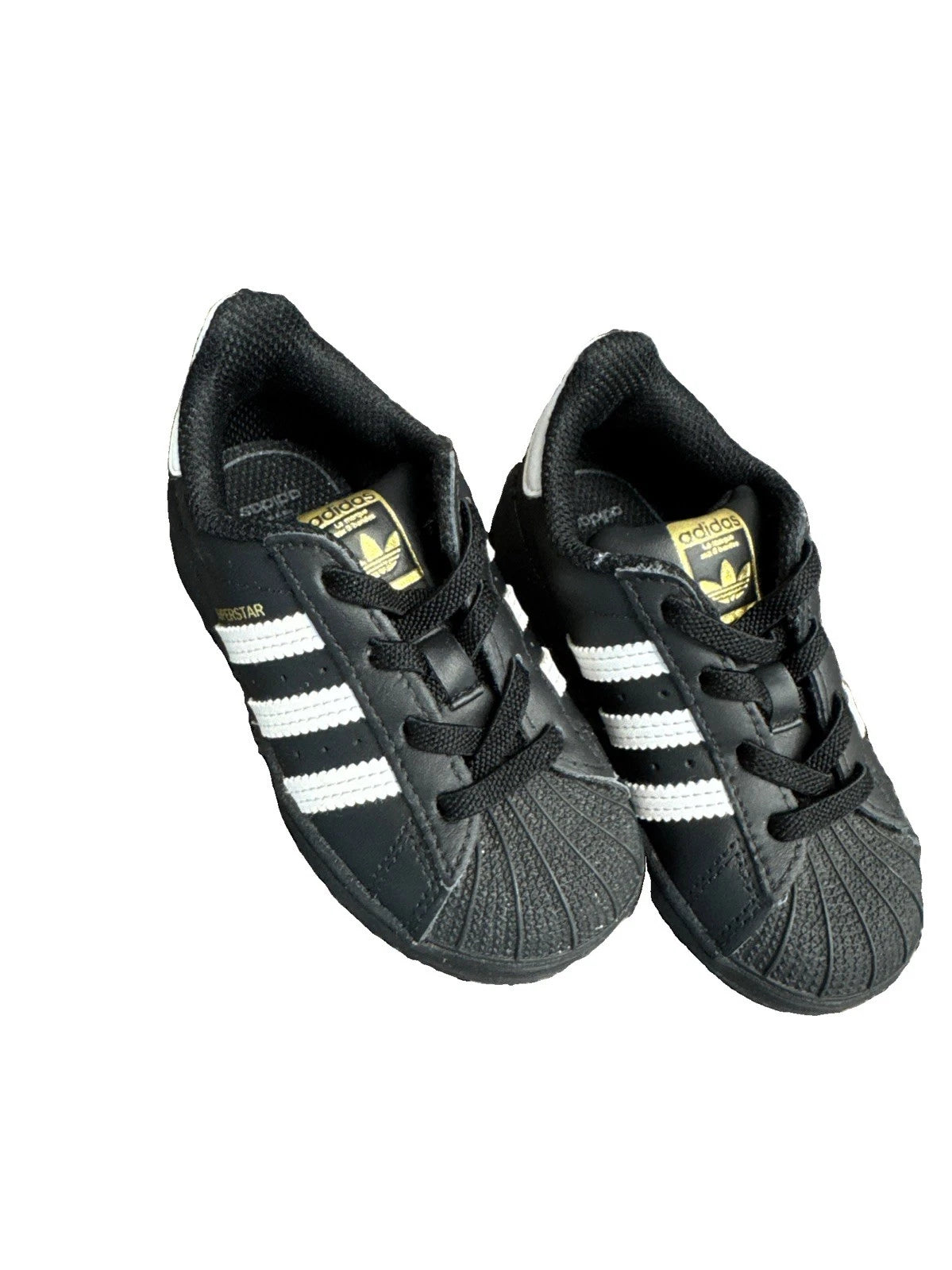 Adidas Superstar Toddler Sneakers Black White Size 7K Excellent No Box