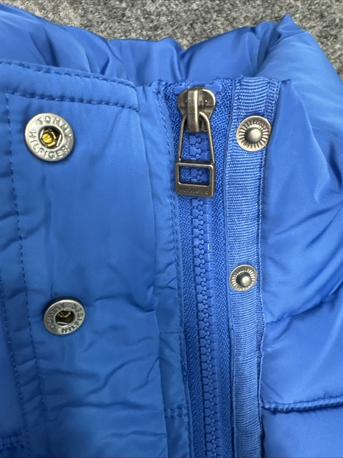 Tommy Hilfiger Puffer Vest Womens XS Blue Quilted Full Zip Lightweight EUC