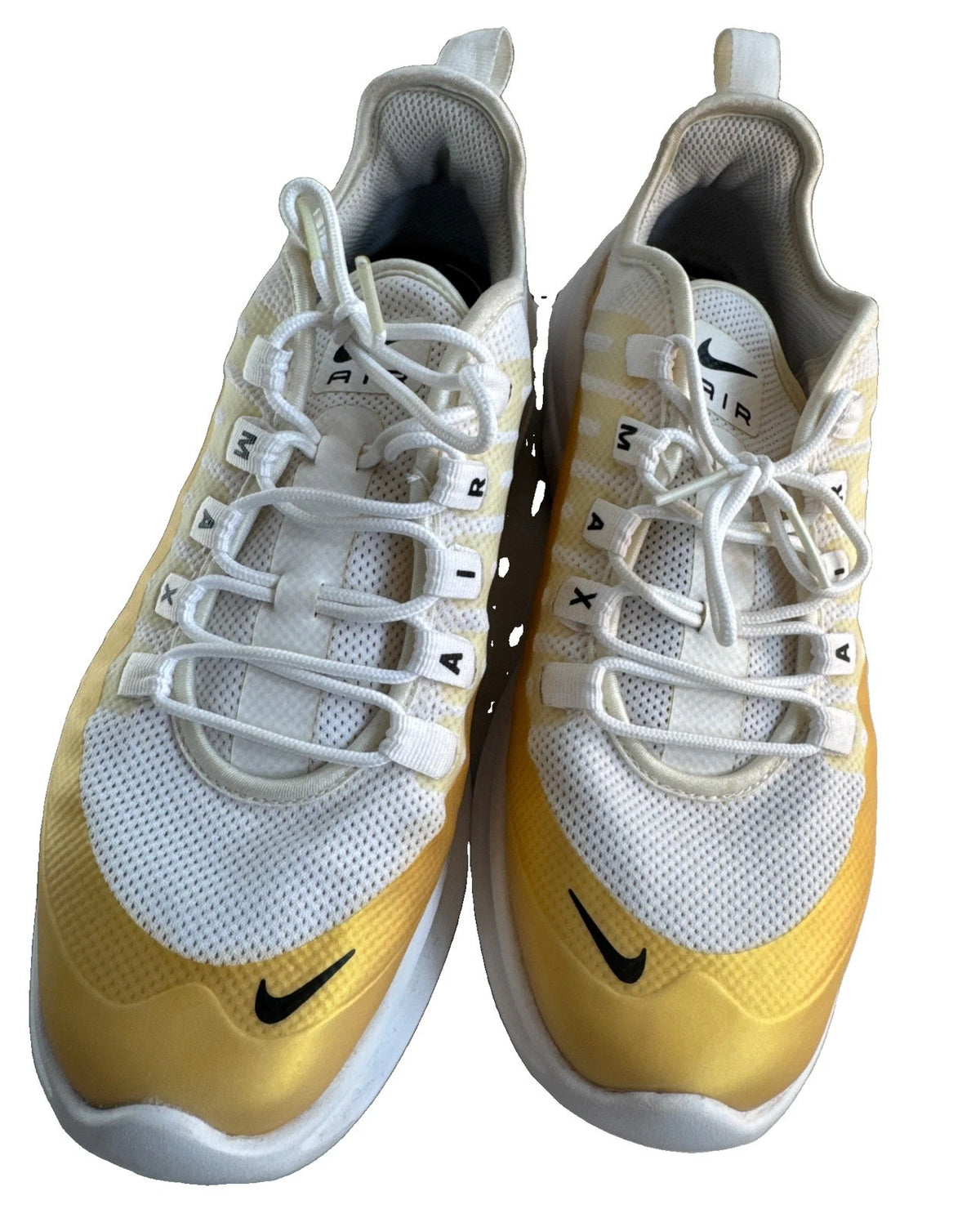 Nike Air Max Axis AA2168-103 Women's 8.5 White Black Gold Sneakers