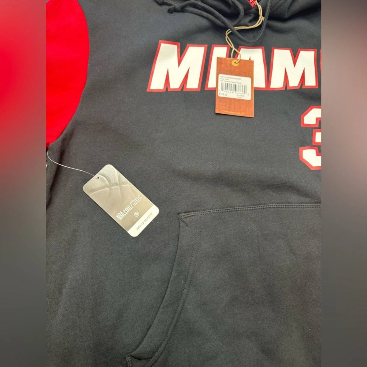 Mitchell & Ness Dwyane Wade Miami Heat Hoodie Black Red Size XL BNWTV