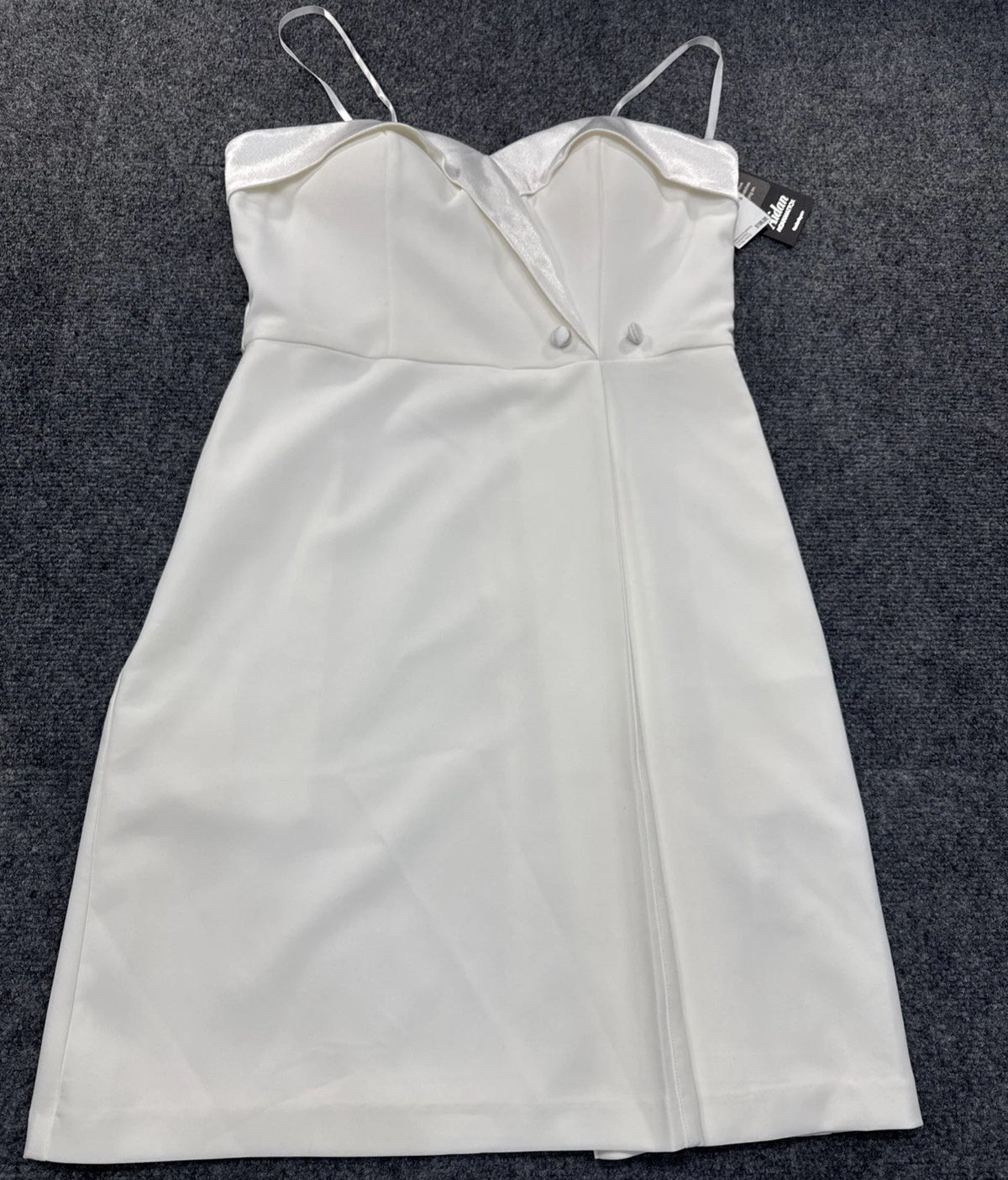 Aidan Mattox Strapless Tuxedo Dress Women's 2 Ivory White Formal BNWT