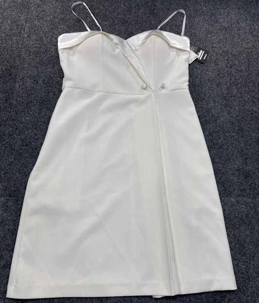 Aidan Mattox Strapless Tuxedo Dress Women's 2 Ivory White Formal BNWT