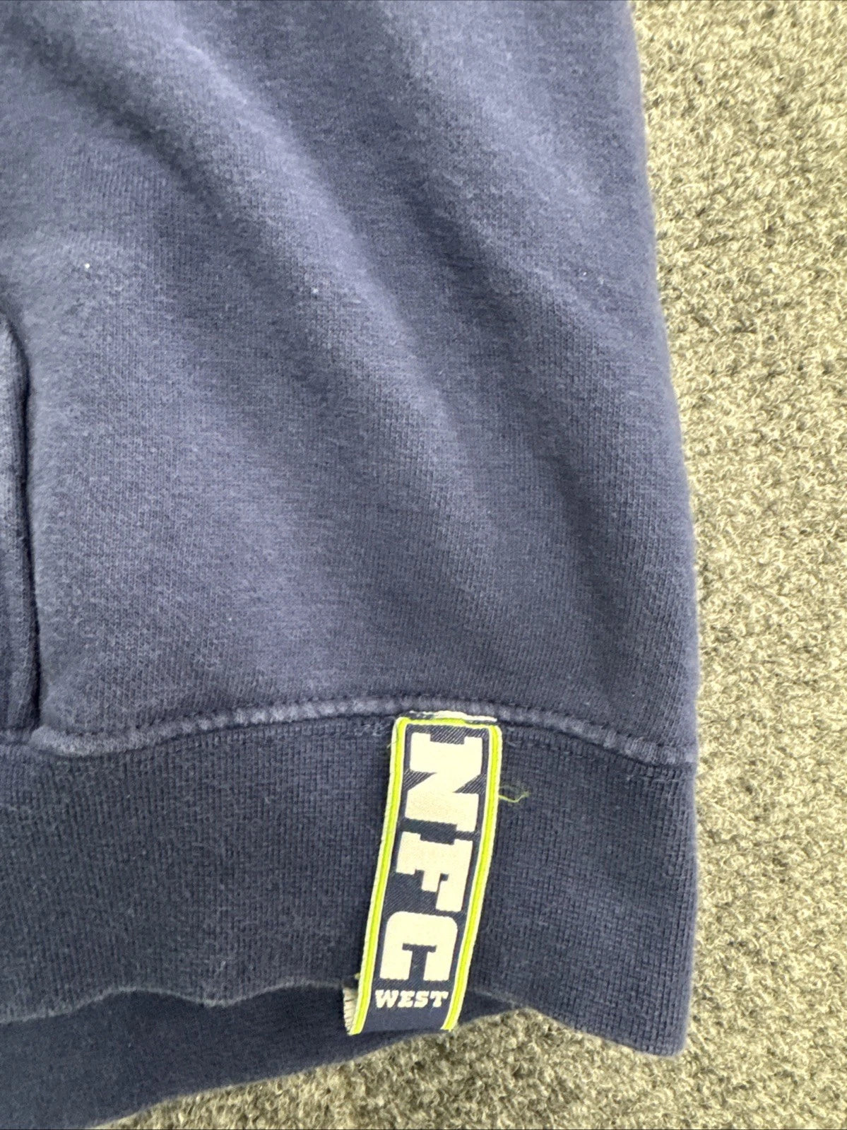 NFL Team Apparel Seattle Seahawks Full Zip Hoodie Blue Logo Sweatshirt Men’s XL