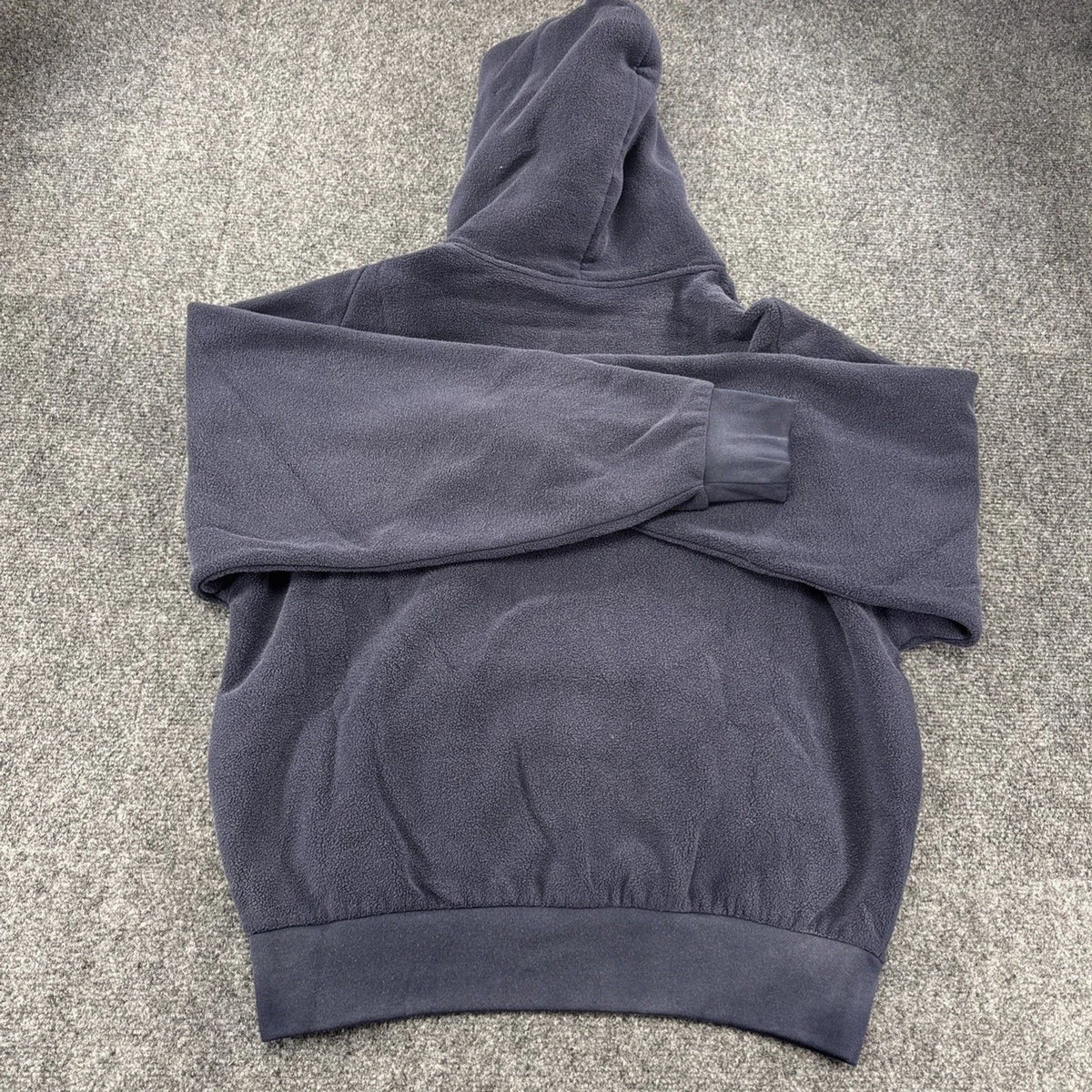 YZY Yeezy Polar Fleece Hoodie Medium Navy Blue Faded Oversized Pullover