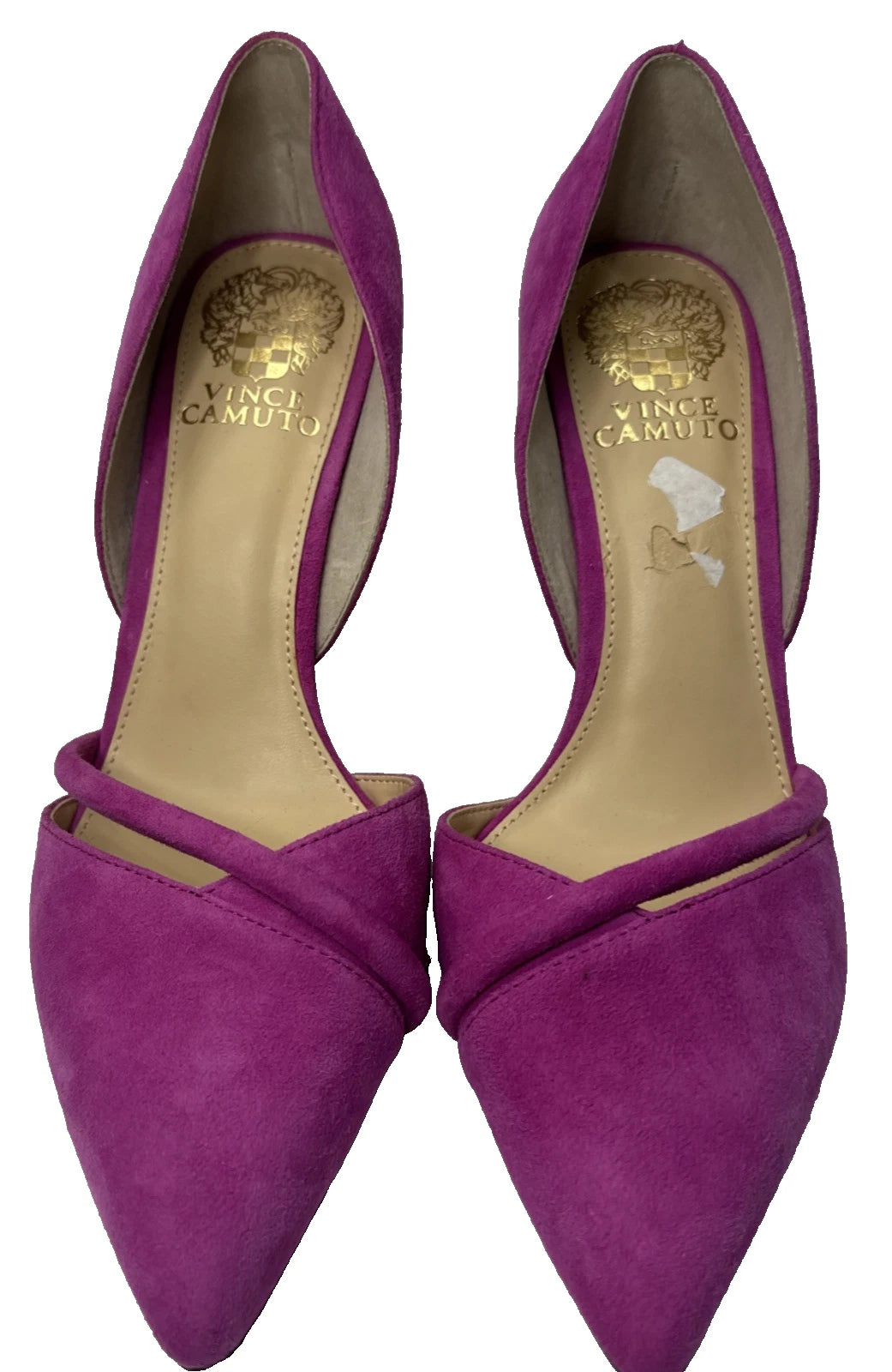 Vince Camuto Womens 8 Fuchsia Pink Suede D’Orsay Pointed Toe Stiletto Pumps