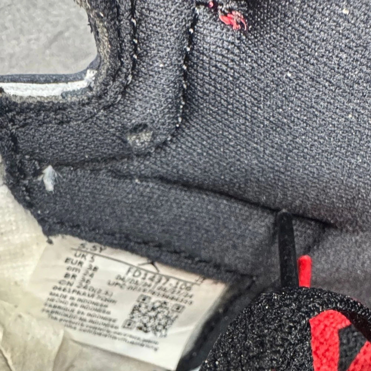 Air Jordan 1 High OG Black Toe Reimagined GS 5.5Y Womens 7 FD1437-106 No Box