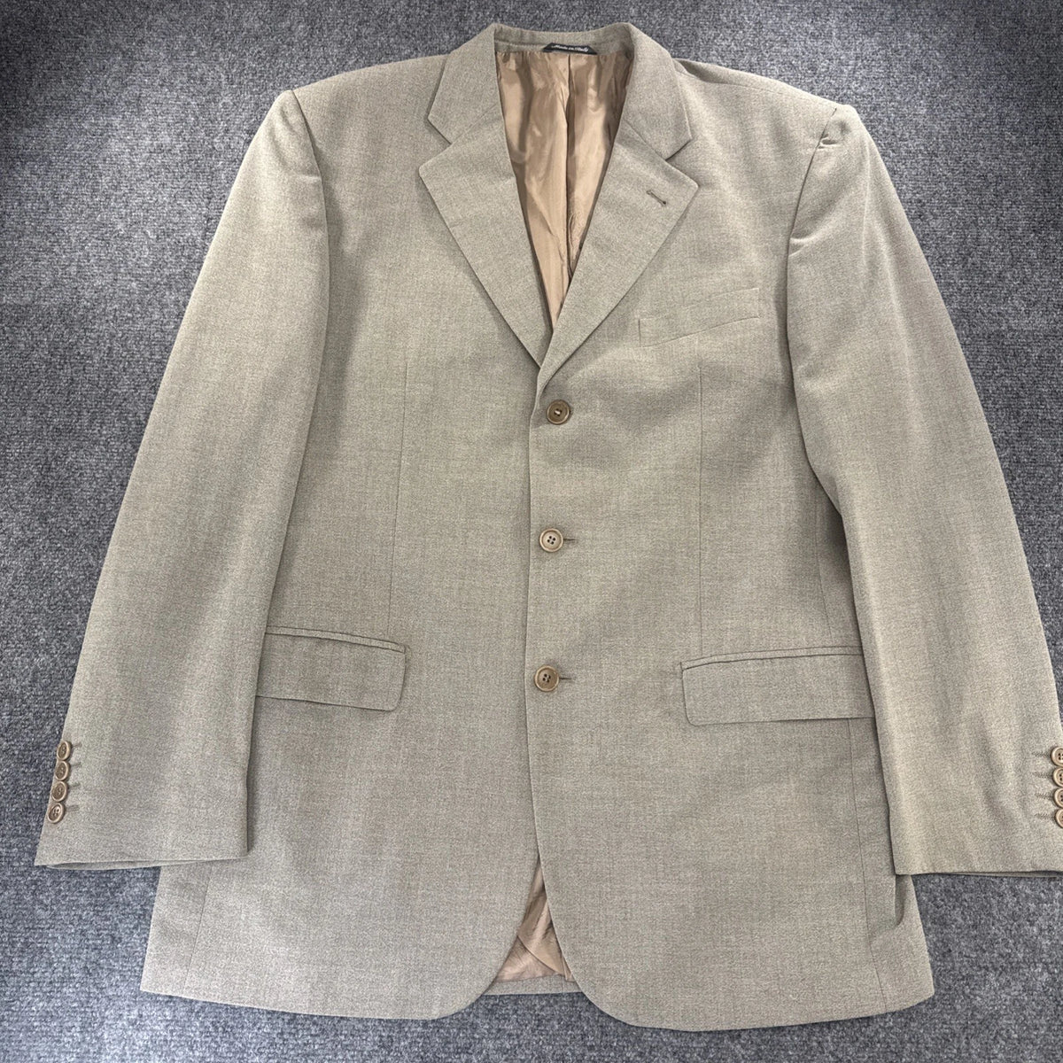 Lamberti Made in Italy Mens Sport Coat Blazer Gray 3 Button Long Tailored