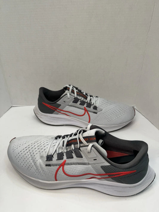 Nike Air Zoom Pegasus 38 Men's Running Shoes, Gray/Red, US 13 (CW7356-004) - Pre-Owned
