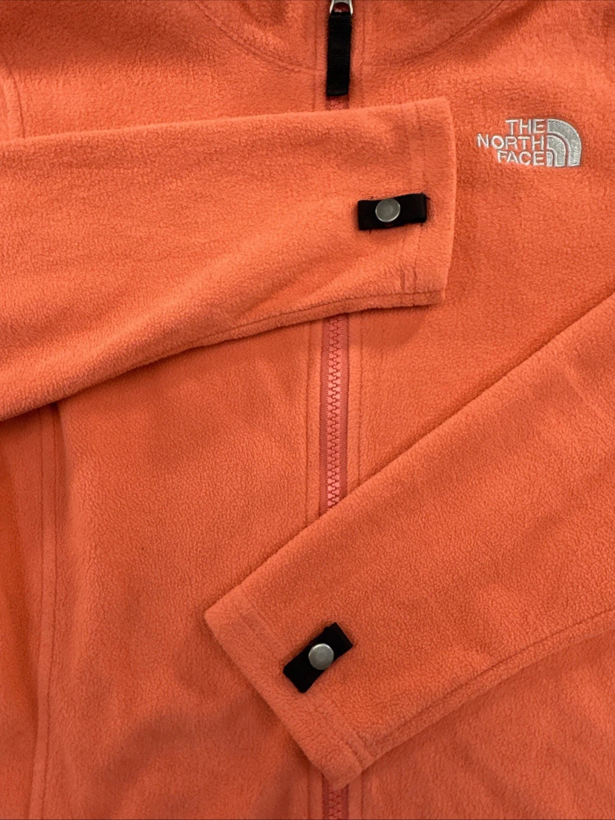 The North Face Girls Fleece Jacket L 14/16 Orange Full Zip Fall 2014 CLTO
