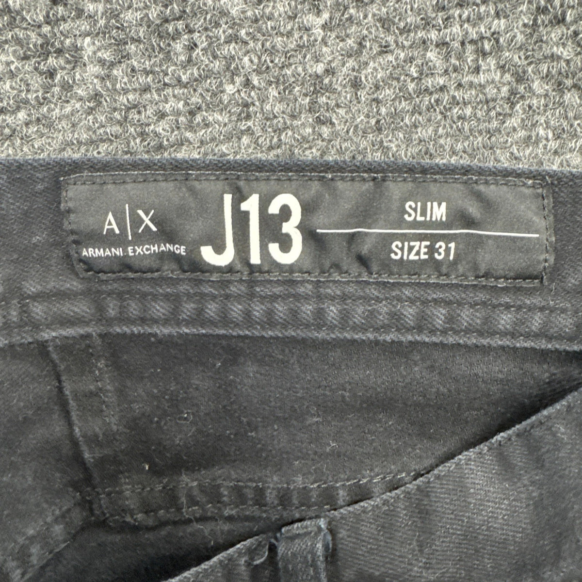 Armani Exchange J13 Slim Fit Black Jeans Mens Size 31 Stretch Denim Designer