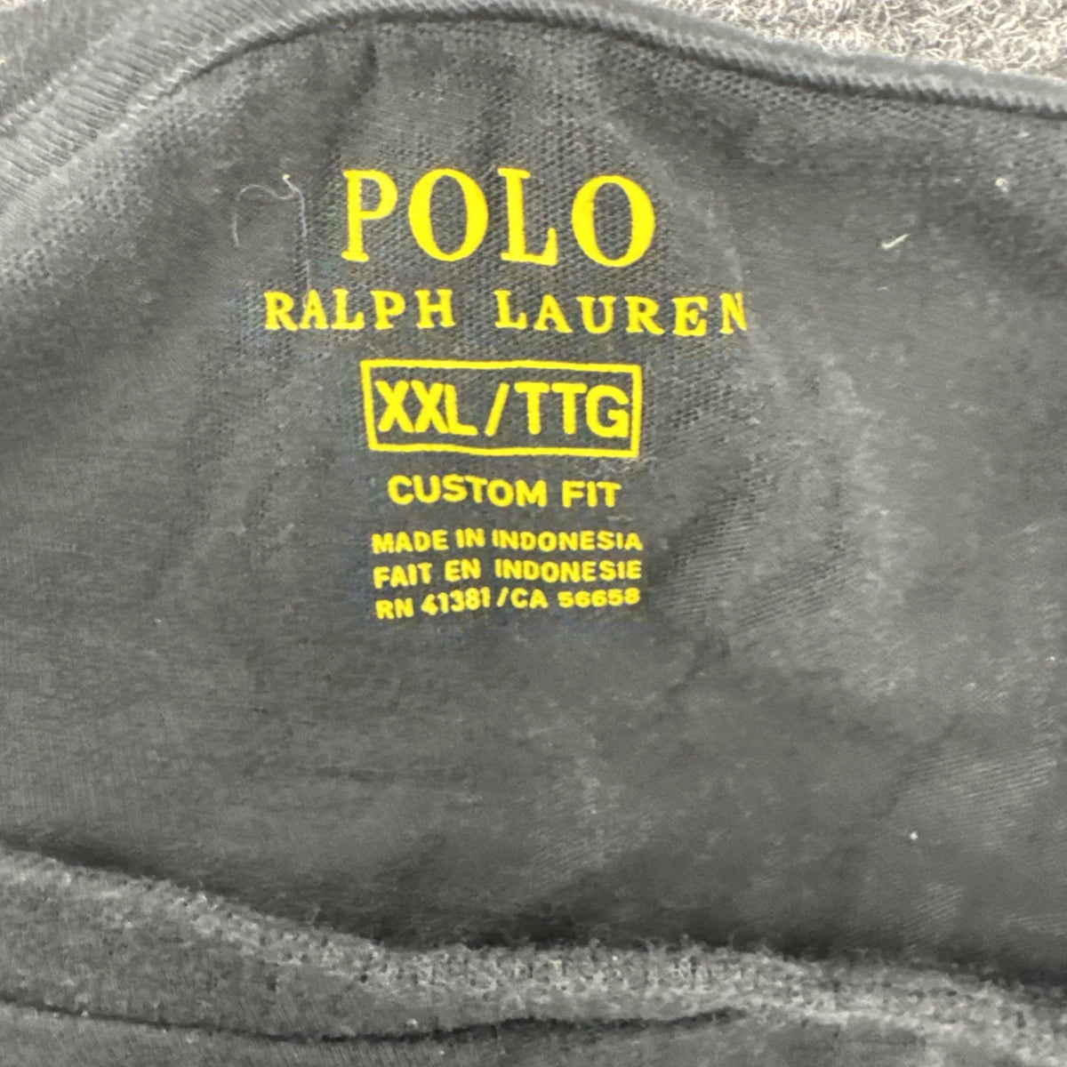 Polo Ralph Lauren Long Sleeve T-Shirt Men's XXL Black Custom Fit Red Pony